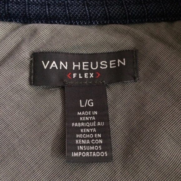 SOLD - Van Heusen Flex Large Dark Navy Polo Used - Picture 4 of 4